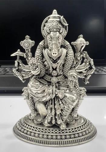 Silver Varahi Amman Ganesh